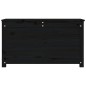 vidaXL Contenitore Portaoggetti Nero 80x40x45,5cm Legno Massello Pino vidaXL Contenitore Portaoggetti Nero 80x40x45,5cm Legno Massello Pino