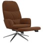 vidaXL Poltrona Relax con Poggiapiedi Marrone Similpelle Scamosciata