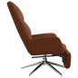 vidaXL Poltrona Relax con Poggiapiedi Marrone Similpelle Scamosciata