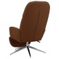 vidaXL Poltrona Relax con Poggiapiedi Marrone Similpelle Scamosciata