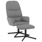 vidaXL Poltrona Rilassante con Sgabello Grigio in Similpelle vidaXL Poltrona Rilassante con Sgabello Grigio in Similpelle