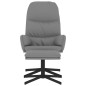vidaXL Poltrona Rilassante con Sgabello Grigio in Similpelle vidaXL Poltrona Rilassante con Sgabello Grigio in Similpelle