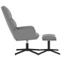 vidaXL Poltrona Rilassante con Sgabello Grigio in Similpelle vidaXL Poltrona Rilassante con Sgabello Grigio in Similpelle