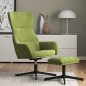 vidaXL Poltrona Relax con Poggiapiedi Verde Chiaro in Velluto vidaXL Poltrona Relax con Poggiapiedi Verde Chiaro in Velluto