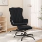 vidaXL Poltrona Relax con Poggiapiedi Nero in Similpelle vidaXL Poltrona Relax con Poggiapiedi Nero in Similpelle
