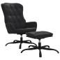 vidaXL Poltrona Relax con Poggiapiedi Nero in Similpelle vidaXL Poltrona Relax con Poggiapiedi Nero in Similpelle