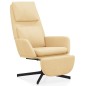 vidaXL Poltrona Relax con Poggiapiedi Bianco Crema in Velluto vidaXL Poltrona Relax con Poggiapiedi Bianco Crema in Velluto