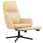 vidaXL Poltrona Relax con Poggiapiedi Bianco Crema in Velluto vidaXL Poltrona Relax con Poggiapiedi Bianco Crema in Velluto