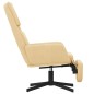 vidaXL Poltrona Relax con Poggiapiedi Bianco Crema in Velluto vidaXL Poltrona Relax con Poggiapiedi Bianco Crema in Velluto