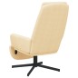 vidaXL Poltrona Relax con Poggiapiedi Bianco Crema in Velluto vidaXL Poltrona Relax con Poggiapiedi Bianco Crema in Velluto