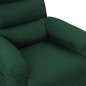 vidaXL Poltrona Elettrica Reclinabile Verde Scuro in Tessuto