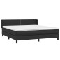 vidaXL Giroletto a Molle con Materasso Nero 180x200 cm in Similpelle