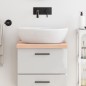 vidaXL Piano Bagno 40x60x4 cm in Legno Massello Non Trattato
