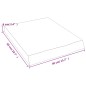 vidaXL Piano Bagno 40x50x6 cm in Legno Massello Non Trattato