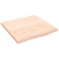 vidaXL Piano Bagno 60x60x4 cm in Legno Massello Non Trattato