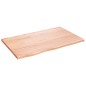 vidaXL Piano Bagno Marrone Chiaro 80x50x2 cm Legno Massello Trattato vidaXL Piano Bagno Marrone Chiaro 80x50x2 cm Legno Massello Trattato