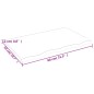 vidaXL Piano Bagno Marrone Chiaro 80x50x2 cm Legno Massello Trattato vidaXL Piano Bagno Marrone Chiaro 80x50x2 cm Legno Massello Trattato