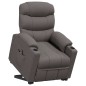vidaXL Poltrona Alzapersona in Tessuto Grigio Scuro