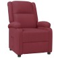 vidaXL Poltrona Reclinabile Rosso Vino in Similpelle