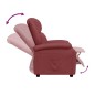 vidaXL Poltrona Reclinabile Rosso Vino in Similpelle