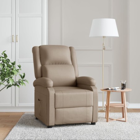 vidaXL Poltrona Reclinabile Cappuccino in Similpelle