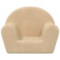 vidaXL Divano per Bambini Crema in Morbido Peluche vidaXL Divano per Bambini Crema in Morbido Peluche