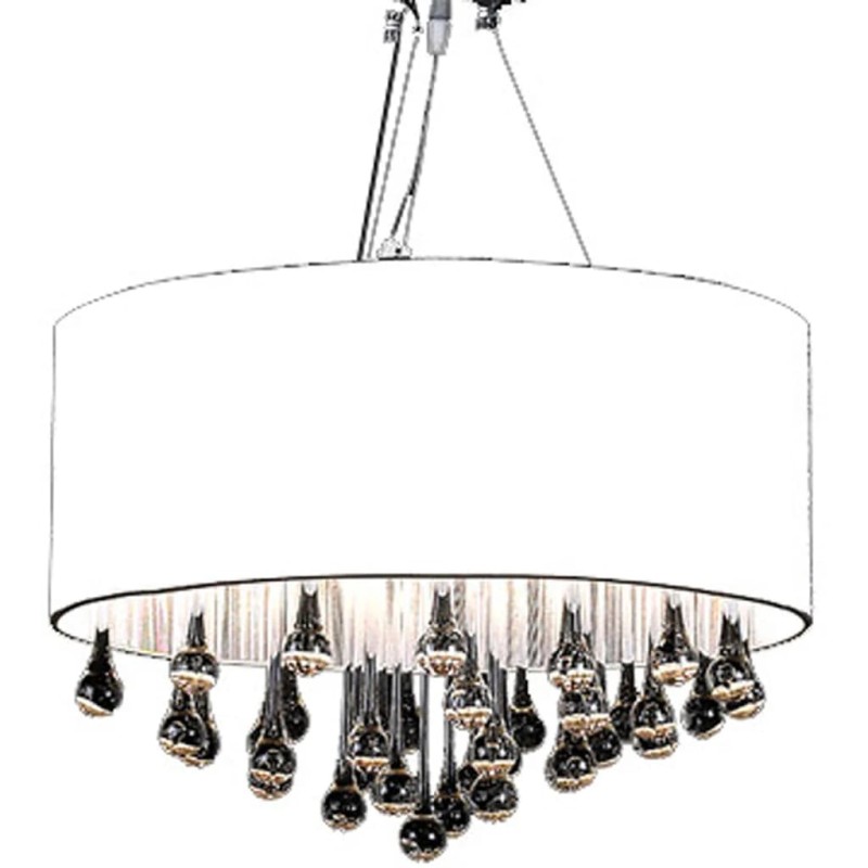 vidaXL Lampadario con 85 Cristalli Bianco vidaXL Lampadario con 85 Cristalli Bianco