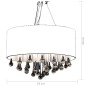 vidaXL Lampadario con 85 Cristalli Bianco vidaXL Lampadario con 85 Cristalli Bianco