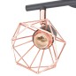 vidaXL Plafoniera con 2 Faretti E14 Nera e Rame vidaXL Plafoniera con 2 Faretti E14 Nera e Rame