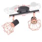 vidaXL Plafoniera con 2 Faretti E14 Nera e Rame vidaXL Plafoniera con 2 Faretti E14 Nera e Rame
