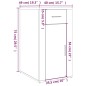 vidaXL Armadietto da Scrivania Bianco 40x49x75 cm in Legno Multistrato