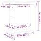 vidaXL Supporto Acquario 36x75x72,5 cm Legno Multistrato Bianco Lucido