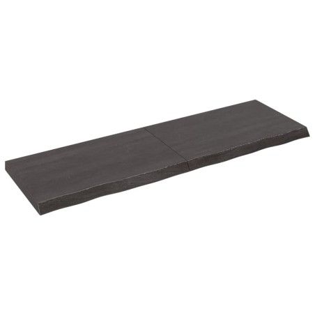 vidaXL Piano Bagno Grigio Scuro 160x50x6 cm Legno Massello Trattato