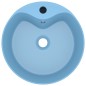 vidaXL Lavandino con Troppopieno Azzurro Opaco 36x13 cm in Ceramica