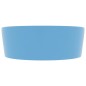 vidaXL Lavandino con Troppopieno Azzurro Opaco 36x13 cm in Ceramica