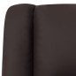 vidaXL Poltrona Reclinabile Marrone in Vera Pelle