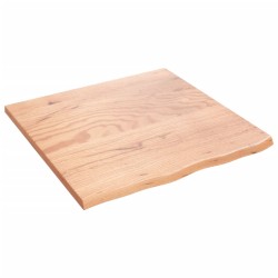 vidaXL Piano Bagno Marrone Chiaro 60x60x2 cm Legno Massello Trattato
