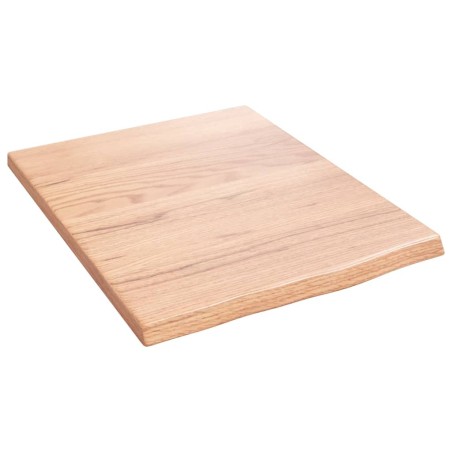 vidaXL Piano Bagno Marrone Chiaro 40x50x2 cm Legno Massello Trattato