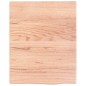 vidaXL Piano Bagno Marrone Chiaro 40x50x2 cm Legno Massello Trattato