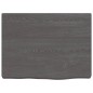 vidaXL Piano Bagno Grigio Scuro 40x30x4 cm Legno Massello Trattato