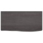 vidaXL Piano Bagno Marrone Scuro 60x30x(2-6)cm Legno Massello Trattato