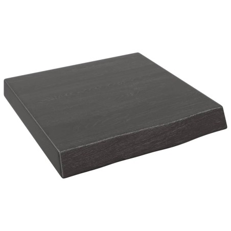 vidaXL Piano Bagno Grigio Scuro 40x40x6 cm Legno Massello Trattato