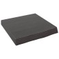 vidaXL Piano Bagno Grigio Scuro 40x40x6 cm Legno Massello Trattato