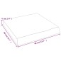 vidaXL Piano Bagno Grigio Scuro 40x40x6 cm Legno Massello Trattato