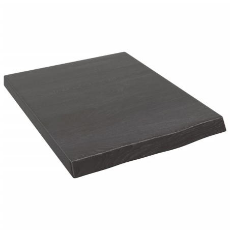 vidaXL Piano Bagno Grigio Scuro 40x50x4 cm Legno Massello Trattato