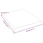 vidaXL Piano Bagno Grigio Scuro 40x50x4 cm Legno Massello Trattato