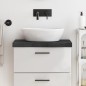 vidaXL Piano Bagno Marrone Scuro 60x40x(2-6)cm Legno Massello Trattato