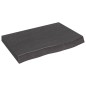 vidaXL Piano Bagno Marrone Scuro 60x40x(2-6)cm Legno Massello Trattato