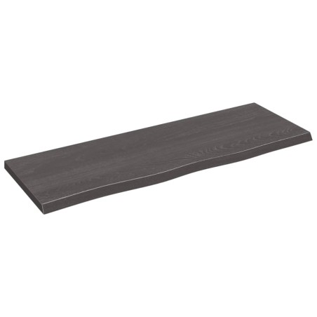 vidaXL Piano Bagno Grigio Scuro 80x30x2 cm Legno Massello Trattato