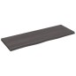 vidaXL Piano Bagno Grigio Scuro 80x30x2 cm Legno Massello Trattato
